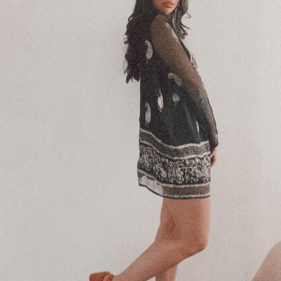 I'd Like a Glass - Boho Vintage Paisley Dress - Picture 2 of 10